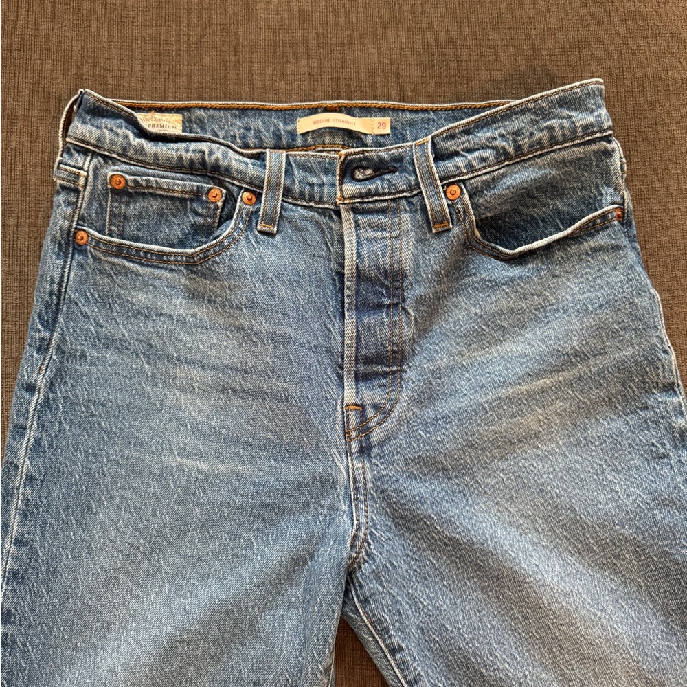 Levi's Blue Wedgie Straight Leg Jeans Classic Style